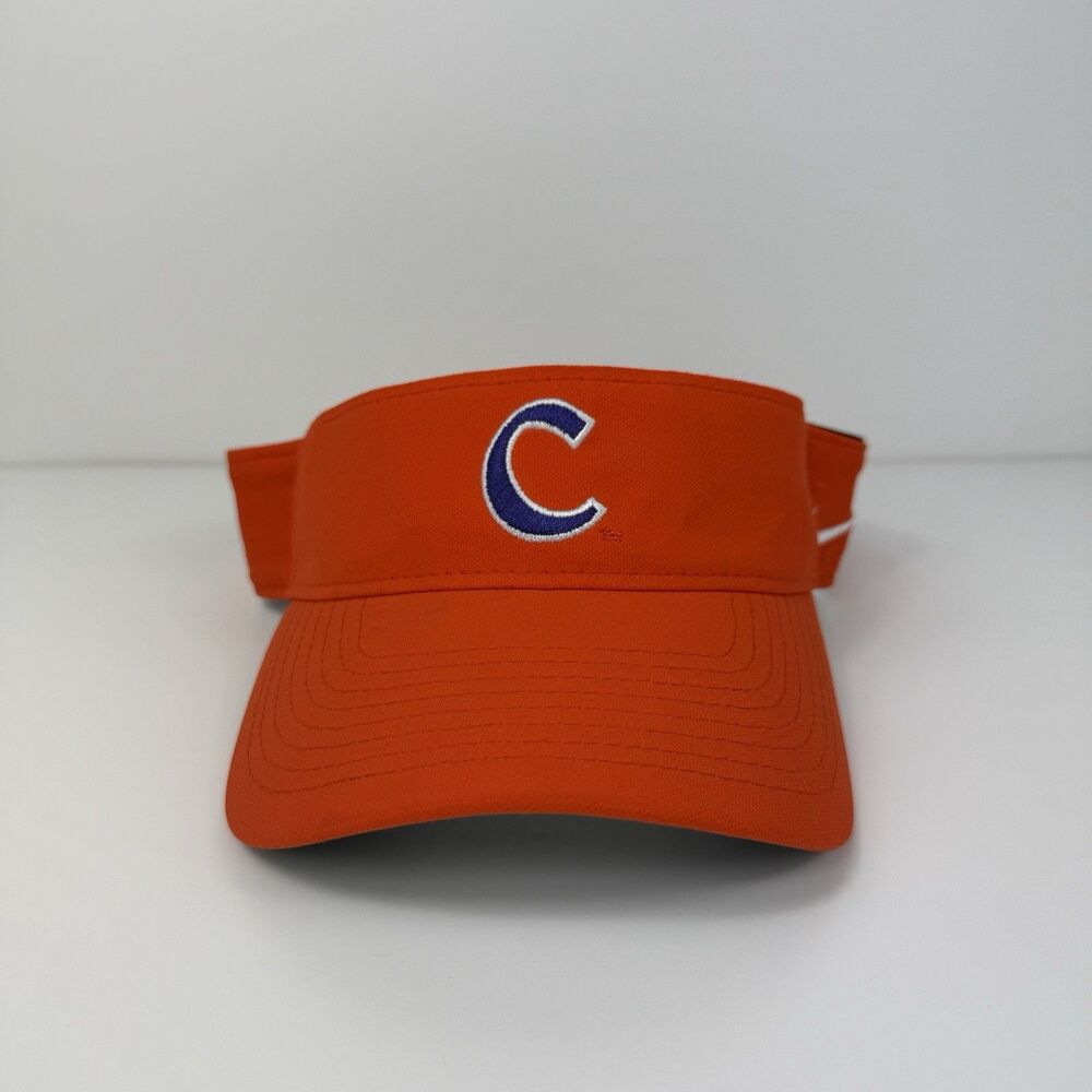 Nike Clemson Tigers Visor Dri-Fit Adjustable Orange Golf Tennis Sport Cap